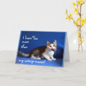 Happy Moederdag van de kat Kaart (Gele Bloem)