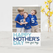 Happy Moederdag van je jongens Kaart (Gele Bloem)