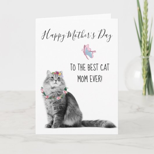 Happy Moederdag van kat beste kat mam Kaart (Voorkant)