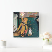 Happy Moederdag Vierkante Klok (Huis)