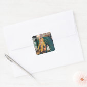 Happy Moederdag Vierkante Sticker (Envelop)