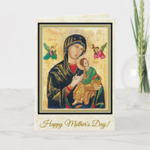 HAPPY MOEDERDAG VIRGIN MARY RELIGIOUS KAART