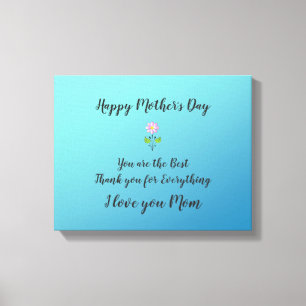 Happy Moederdag voor mam met ventilator Canvas Afdruk
