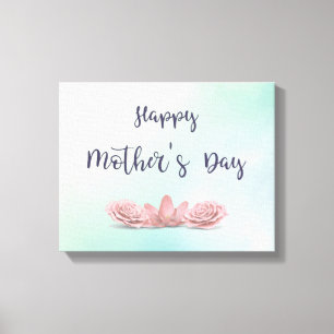 Happy Moederdag voor mam met ventilator Canvas Afdruk
