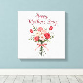 Happy Moederdag Wall Art Canvas Afdruk (Insitu (Houten vloer))