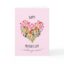 "Happy Moederdag" Waterverf ventilatorhart Kaart