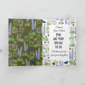 Happy Moederdag wenskaart wildbloemen lila Bedankkaart (Binnen)