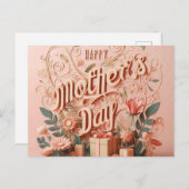 Happy Moederdag Wenskaarten Briefkaart (Voorkant / Achterkant)