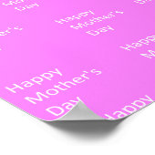 Happy moederdag white-tekst poster (Hoek)