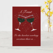 Happy Moederdag Wine Toast Kaart (Gele Bloem)