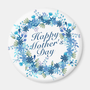 Happy Moederdag Winter Floral Wreath Magnet Magneet