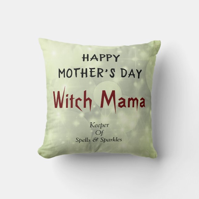 Happy Moederdag Witch Mama design Kussen (Voorkant)