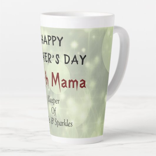 Happy Moederdag Witch Mama design Latte Mok (Rechterhoek)