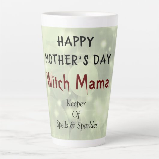Happy Moederdag Witch Mama design Latte Mok (Voorkant)