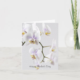Happy Moederdag - witte orchideeën Kaart