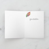 Happy Moederdag Wonderful Stepmama Feathers Kaart (Binnen)