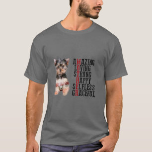 Happy Moederdag Yorkshire Terrier Dog mama Dog T-shirt