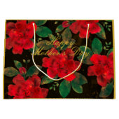 Happy Moederdag  zwarte rode rozen Groot Cadeauzakje (Voorkant)