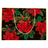 Happy Moederdag  zwarte rode rozen Groot Cadeauzakje (Achterkant)