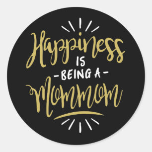 Happy Mommom Ronde Sticker