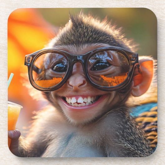 Happy Monkey Bier Onderzetter (Voorkant)