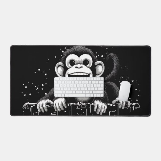 Happy Monkey Desk Mat (Keyboard & Muis)