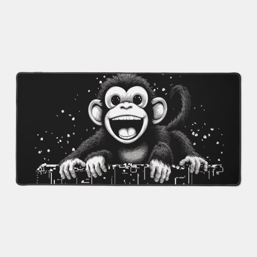 Happy Monkey Desk Mat (Voorkant)