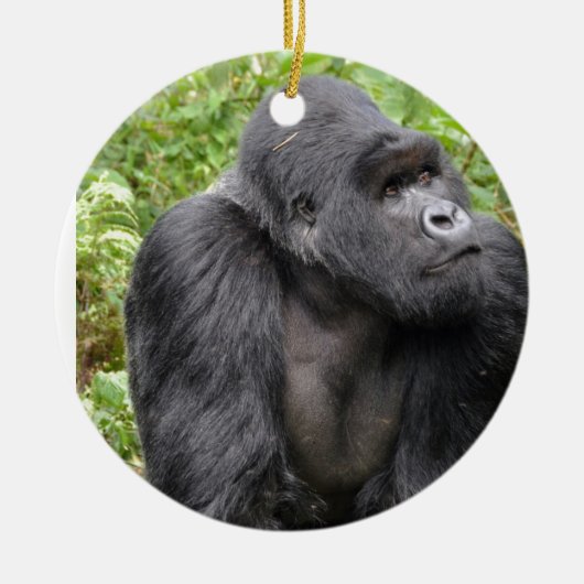 Happy Monkey Keramisch Ornament (Voorkant)