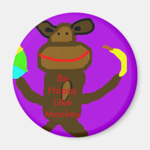 happy Monkey Magnet Magneet