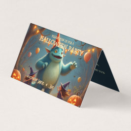 Happy Monster Halloween Party voor kinderen Kaart