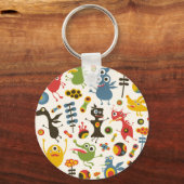 Happy Monsters Button Sleutelhanger (Voorkant)