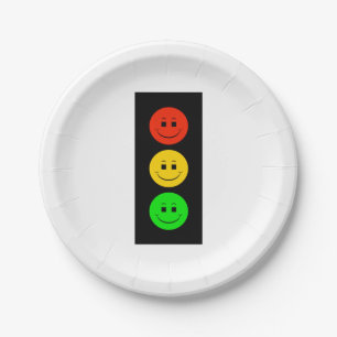 Happy Moody Stoplight  Papieren Bordje