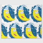Happy Moon Face Cadeaupapier (Vlak)