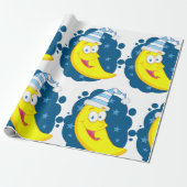 Happy Moon Face Cadeaupapier (Uitgerold)
