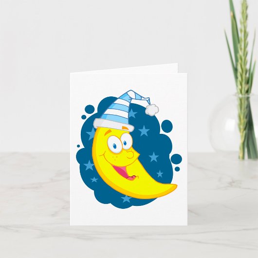 Happy Moon Face Kaart