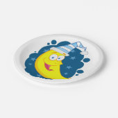 Happy Moon Face Papieren Bordje (Gekanteld)