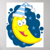 Happy Moon Face Poster (Voorkant)