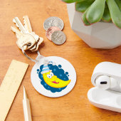 Happy Moon Face Sleutelhanger