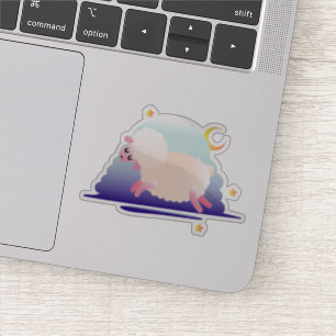 Happy Moon Sheep Sticker