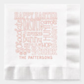 Happy Mot de Pâques Typographie d'art Nom personna (Recto)