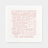 Happy Mot de Pâques Typographie d'art Nom personna (Recto)