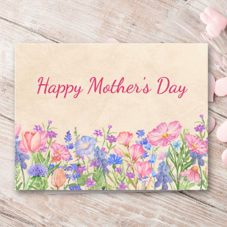 Happy Mother’s Day Floral Garden Design Feestdagenkaart