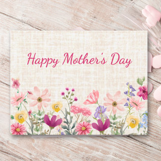 Happy Mother’s Day Floral Wildflower Design Feestdagenkaart