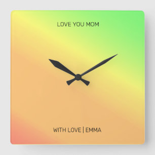 Happy Mother's Abstracte vrouw Warrior Vierkante Klok