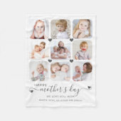 Happy Mothers Day 9 Foto gepersonaliseerd Fleece Deken (Voorkant)