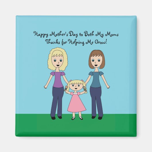 Happy Mothers Day Beide moskeeën personaliseren gr Magneet (Voorkant)