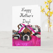 Happy Mother's day boxer greeting card Kaart (Gele Bloem)