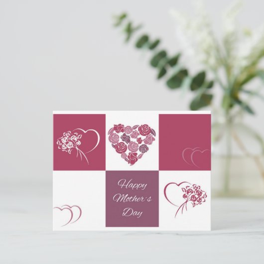 Happy Mothers Day Briefkaart (Staand voorkant)