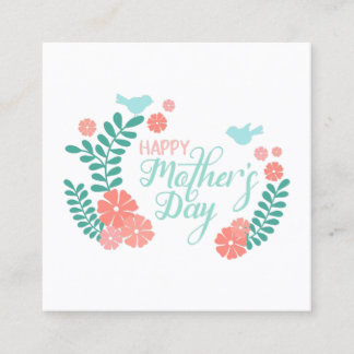 Happy mother's day calligraphy text in floral desi informatiekaartje