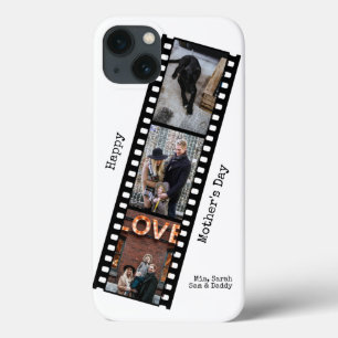 Happy Mothers Day Custom Photostrip Hoesje-Mat iPhone 13 Hoesje